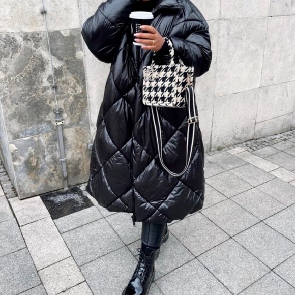 Zara Longline Quilted Jacket - Picture 5 of 16